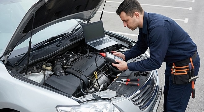 Открытие капота автомобиля